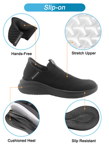 Zapatos Casuales para Caminar, Transpirables, Tejido Ligero, Cómodos, Manos Libres, Soporte de Arco Alto, Antideslizantes, Unisex - Product Image 2