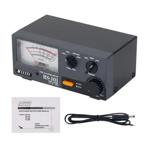 NISSEI RS-101 1.8-60MHz SWR & Power Meter with LED Backlight and 30W/300W/3KW Adjustable for Short Wave Radio