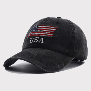 Casquette de baseball brodée de drapeau américain pour hommes et femmes - Product Image 2
