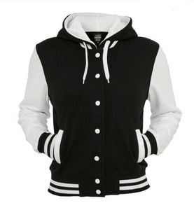 Unisex Customized Hooded <b>Baseball</b> Varsity <b>Jacket</b> <b>for</b> <b>Men</b> High Street Style Single Button Closure Design Wholesale Prices - Product Image 5