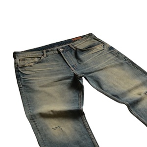 กางเกงยีนส์เดนิมทรงตรงสไตล์วินเทจสำหรับผู้ชาย ซักล้างแบบวินเทจ สำหรับฤดูใบไม้ผลิ/ฤดูร้อน |   รับผลิต/ออกแบบตามสั่ง ขายส่ง เสื้อผ้าสตรีทแวร์ฮิปฮอป ผ้าฝ้าย 100% ระบายอากาศได้ดี กันน้ำ - Product Image 2