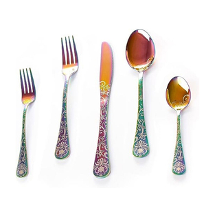 ชุดช้อนส้อมสเตนเลส PVD ชุบทองสำหรับโรงแรมดีไซน์หรูหราที่น่าสนใจ - Product Image 5