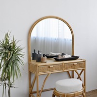 Coiffeuse en rotin de conception moderne de haute qualité pour la table de vanités de maquillage de chambre en gros fabriquée au Vietnam