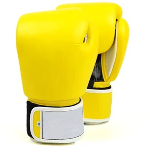 Gants de boxe imprimés avec logo personnalisé en cuir véritable Premium MMA Arts martiaux Muay Thai Kick Boxing professionnel de haute qualité - Product Image 1