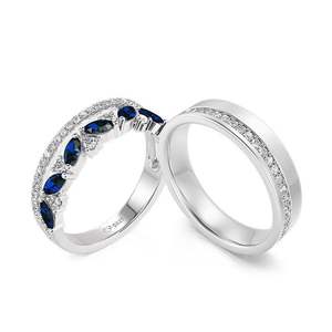 Jeulia Custom Classic <b>His</b> <b>and</b> <b>Hers</b> Bridal <b>Wedding</b> <b>Ring</b> <b>Set</b> - Product Image 1