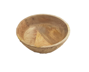 Cuenco para servir de madera de mango de hormigón de color dorado, vajilla ecológica para el hogar y los negocios para cenas y regalos decorativos - Product Image 1