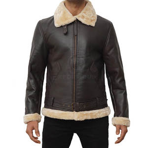Veste en fourrure de mouton pour homme de qualité supérieure, respirante, écologique, avec logo sur le devant, dernier design, hiver, en vente en ligne - Product Image 5