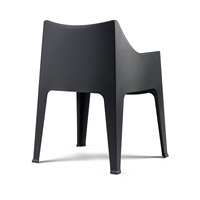 Fauteuil empilable en technopolymère pour intérieur et extérieur, option ignifuge, chaise de terrasse pour restaurant et café, Italie