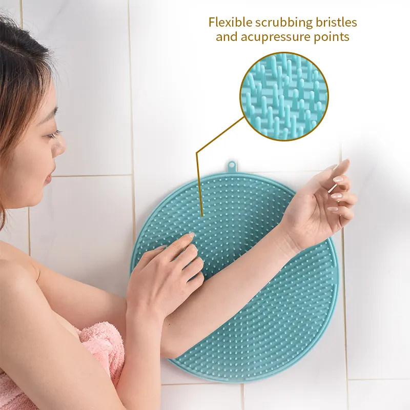 Round Cleaner Acupressure Mat for Feet with Non-Slip bath mat Improve Circulation Shower Foot bathing Mat Bath Massage Pad