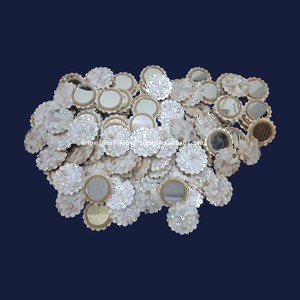 Regalos de Ramadán pulidos hechos a mano, espejo con incrustaciones de madre de perla, fregona hecha a mano, incrustaciones de conchas marinas naturales, espejos de regalo - Product Image 4