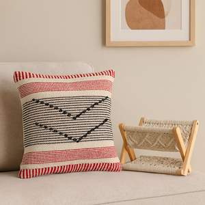 new style Customised 45x45 cm Square Natural Cotton <b>Cushion</b> <b>Cover</b> Woven Pillow Case for Home and Hotel Use Design for Comfort - Product Image 1