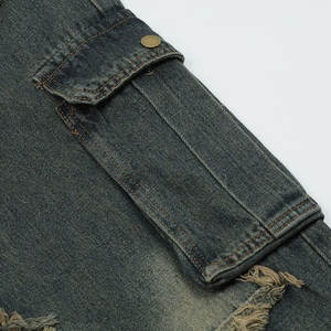 กางเกงทรงหลวมแบบมีซิปสำหรับผู้ชายกางเกงทรงหลวมน้ำหนักเบาทำจากโรงงานผ้าฝ้ายทำจากวัสดุผ้าคอตตอน - Product Image 4