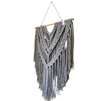 Grande Décoration Murale Macramé Personnalisée Faite à la Main en Coton Style Bohème pour la Maison 108x80 Rectangulaire Amovible
