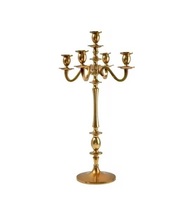 Candélabre haut en métal fait main finition dorée pour la décoration de la maison, mariage, centre de table, décoration d'événements, candélabre tendance