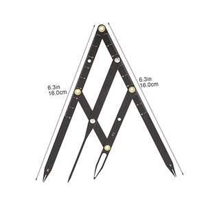 เครื่องมือวัดรูปร่างคิ้วไม้บรรทัดแบบไมโครเบลดไม้บรรทัดอัตราส่วนทองคำไม้บรรทัดสแตนเลสไม้บรรทัดวัดคิ้ว - Product Image 5