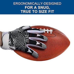 Gants professionnels de qualité supérieure sur mesure à bas prix Sports de plein air Gants de football américain - Product Image 5