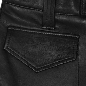 Pantalons en cuir pour hommes de haute qualité en gros, logo personnalisé, taille mi-haute, service OEM, toile légère, coupe droite, design décontracté - Product Image 5