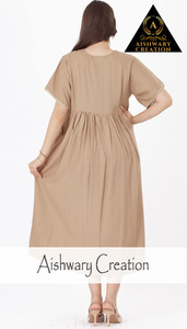 Vestido Maxi de Lino y Algodón para Playa, Verano, para Mujer, con Detalles Bordados, Estilo Bohemio, Casual, Holgado y con Volantes - Product Image 4