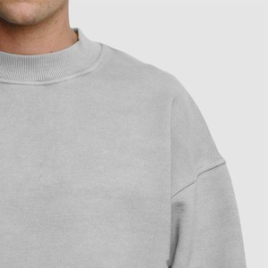 Sudadera con capucha personalizada básica de corte regular, 100% algodón grueso, con hombros caídos, lavado ácido, bordada, para invierno - Product Image 6
