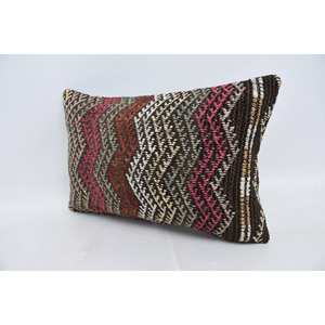 Multicolor Kilim Patchwork Wool <b>Pillow</b> 16x24 Inch Decorative Cushion Luxury Vintage Fluffy Leaves Pattern Portable Bedding - Product Image 4