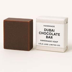 Savon Solide Artisanal Lola Luxe au Chocolat de Dubaï et aux Algues, Parfumé, 100g, Enrichi en Vitamine E et Beurre de Karité, Éclaircissant et Hydratant pour Peaux Grasses - Product Image 1