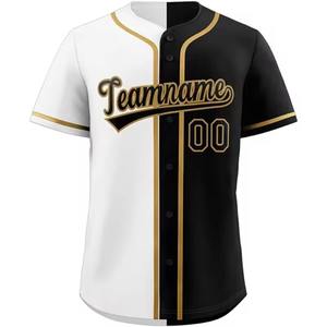 Uniforme de fútbol de béisbol de poliéster unisex, sublimación personalizada, botón impreso, cuello redondo, de talla grande, Kits de ropa deportiva americana - Product Image 1