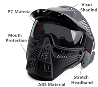 Masques tactiques pour airsoft, lunettes de protection pour Halloween, jeux de survie CS, masque cosplay de tir