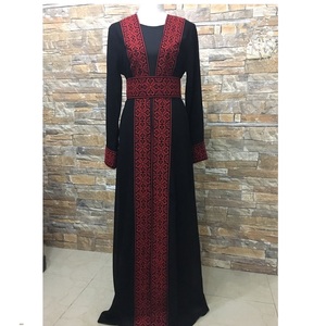 ชุดเดรสอาหรับสีเขียวคาฟตันสำหรับผู้หญิงมุสลิมชุดเดรสแม็กซี่สีดำแบบอิสลามชุดเดรสอาหรับแขนยาวอาหรับอาหรับอาหรับ jilab abaya ขายส่งจากอินเดีย - Product Image 3