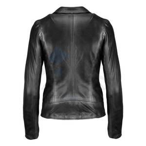 Leather <b>Jacket</b> Trendy Real Lambskin <b>Vintage</b> Style Genuine Cowhide Leather <b>Jacket</b> Stylish Premium Outerwear for <b>Women</b> - Product Image 3