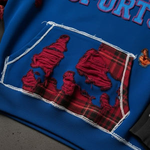 Sweat-shirts pour hommes en coton 100% personnalisés, lourds, avec broderie délavée, effet délavé à l'acide, sweat-shirt délavé pour hommes - Product Image 4