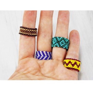 Excellent Quality Custom Handmade Beaded <b>Rings</b> Trendy Accessories for Women Available for Bulk Order Factory Price - Product Image 1