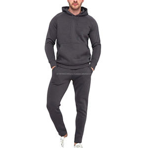 Nouvelle conception de vêtements de sport unisexe, ensemble de survêtement avec sweat-shirt à capuche réglable et pantalon de jogging, ensemble de survêtement à capuche en deux pièces - Product Image 1