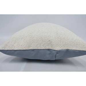 Beige Toile Patchwork Wool <b>Pillow</b> 16x24 Inch Woven Fabric Vintage Square Premium for Farmhouse Decor Portable for Home Christmas - Product Image 5