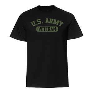 Camiseta de veterano del ejército de EE. UU., negra, unisex, cuello redondo, manga corta, diseño de inspiración militar - Product Image 3