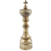 Sculpture d'échecs en or Articles décoratifs Presse-papiers en métal Idée de cadeau promotionnel Pièce d'échecs de luxe Accent de table Décoration intérieure