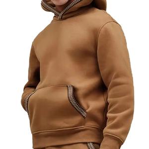 Sudadera con Capucha Extra Grande para Hombre, 500GSM, Estilo Urbano, Invierno, 100% Algodón, Felpa, Color Sólido, Informal, con Logotipo Personalizado, Venta al Por Mayor OEM - Product Image 4