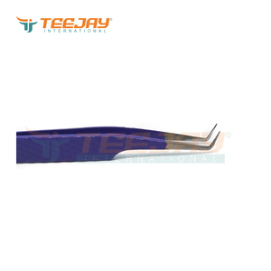 Pince à épiler pour extensions de cils volume russe et isolation, à angle de 30 degrés, revêtement poudré violet, vente chaude, OEM, marque privée - Product Image 4