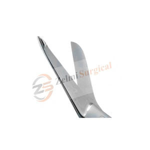 กรรไกรผ่าตัดสแตนเลสแบบใช้มือด้ามจับวงแหวนสีดำ5.5 "สายพันแผลแบบตัดพิเศษรับประกัน2ปี - Product Image 2