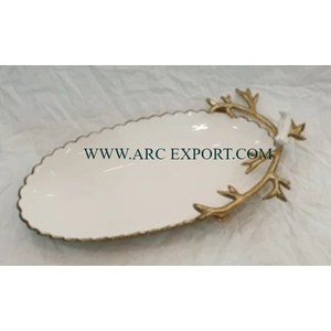 Cuenco de comida de lujo con borde dorado, diseño de borde dorado, mesa moderna decorativa, cuenco creativo para aperitivos y sopa, precio atractivo - Product Image 2