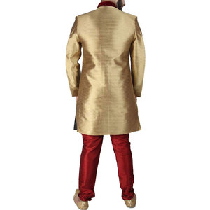 Seda tradicional de todos los tamaños, boda, Kurta, para novio, diseñador, Sherwani, venta al por mayor - Product Image 4