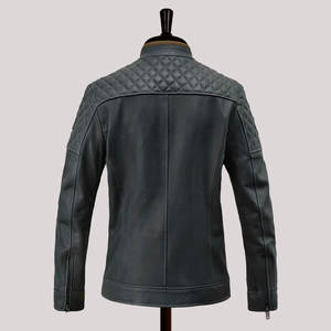 Veste en cuir véritable de vache 2026, coupe ajustée, style motard, veste bomber vintage de luxe, streetwear élégant pour l'hiver - Product Image 3