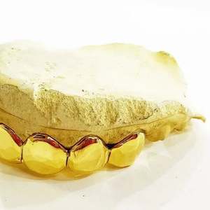 Grillz solide personnalisé 4 pièces, 6 pièces, 8 pièces, 10 pièces en or Grillz en argent, Vermeil, or 10 carats, dents en or 14 carats Grillz - Product Image 3