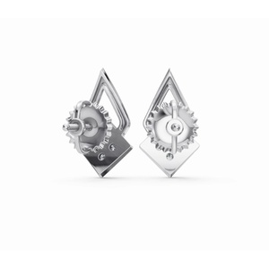 Boucles d'oreilles exclusives en or 9KT, bijoux de luxe avec diamants ronds taille brillant, vente en gros directe du fabricant, fournisseur - Product Image 3