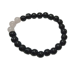 High quality Black Agate & Rose Quartz <b>Bead</b> Stone <b>Bracelet</b> Crystal Gemstone Fashion Jewelry <b>Men</b> and Women Gift Energy Meditation - Product Image 1