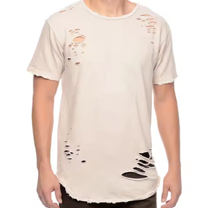 Camisetas de algodón 100% con cuello redondo para hombre, ropa informal de verano de manga corta de alta calidad con logotipo de diseño de serigrafía en la parte delantera - Product Image 3