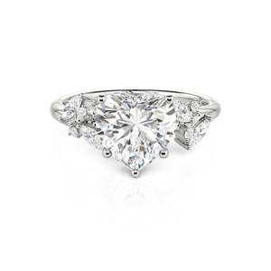 Jeulia Classic Custom Heart <b>Cluster</b> <b>Crystal</b> Ring - Product Image 1
