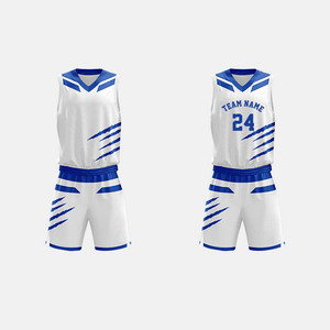 Ensemble de maillot et short de basket-ball respirant, à séchage rapide, léger, vêtements de sport athlétiques pour l'entraînement en équipe, les matchs et les entraînements - Product Image 1