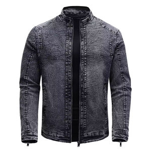 Chaqueta de Invierno de Mezclilla Desgastada de Alta Calidad, 100% Algodón, Corte Ajustado, Lavada, Impermeable, Cortavientos, Informal para Exteriores - Product Image 4