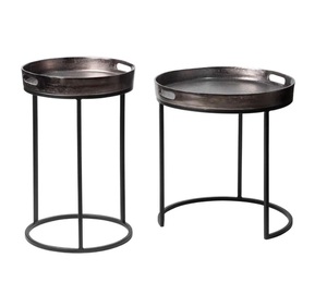 <b>Antique</b> Unique Design Aluminum Center Table Round Shape Medium Size Coffee Table for Living Room and Home Decor - Product Image 1