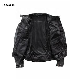 Chaqueta de piel sintética de carreras de Motor para hombre de alta calidad, cierre de cremallera impermeable, cuello levantado bordado, estilo informal para otoño - Product Image 4